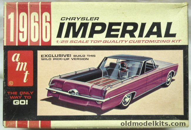 AMT 1/25 1966 Chrysler Imperial Convertible - 3 in 1 Customizing Kit - Stock / Custom / Pickup Truck, 6816-200 plastic model kit